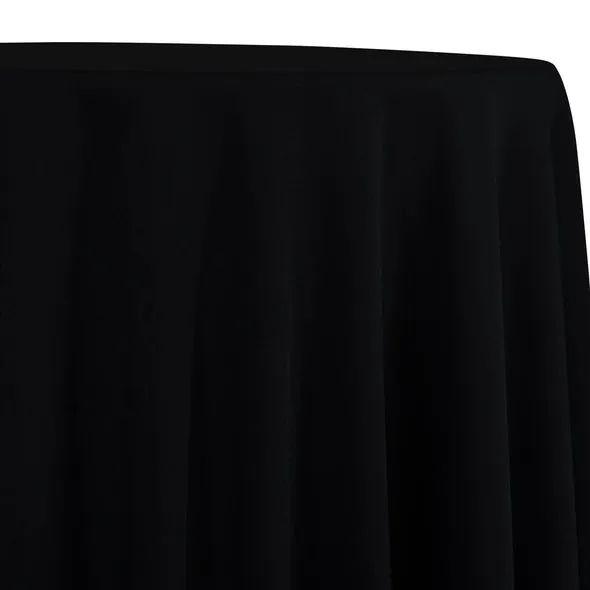 1pc - Premium Poly (Poplin) Table Linen 85"x85" Square - Black