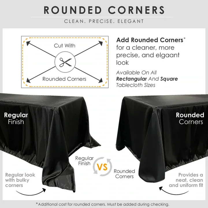 1pc - Premium Poly (Poplin) Table Linen 85"x85" Square - Black