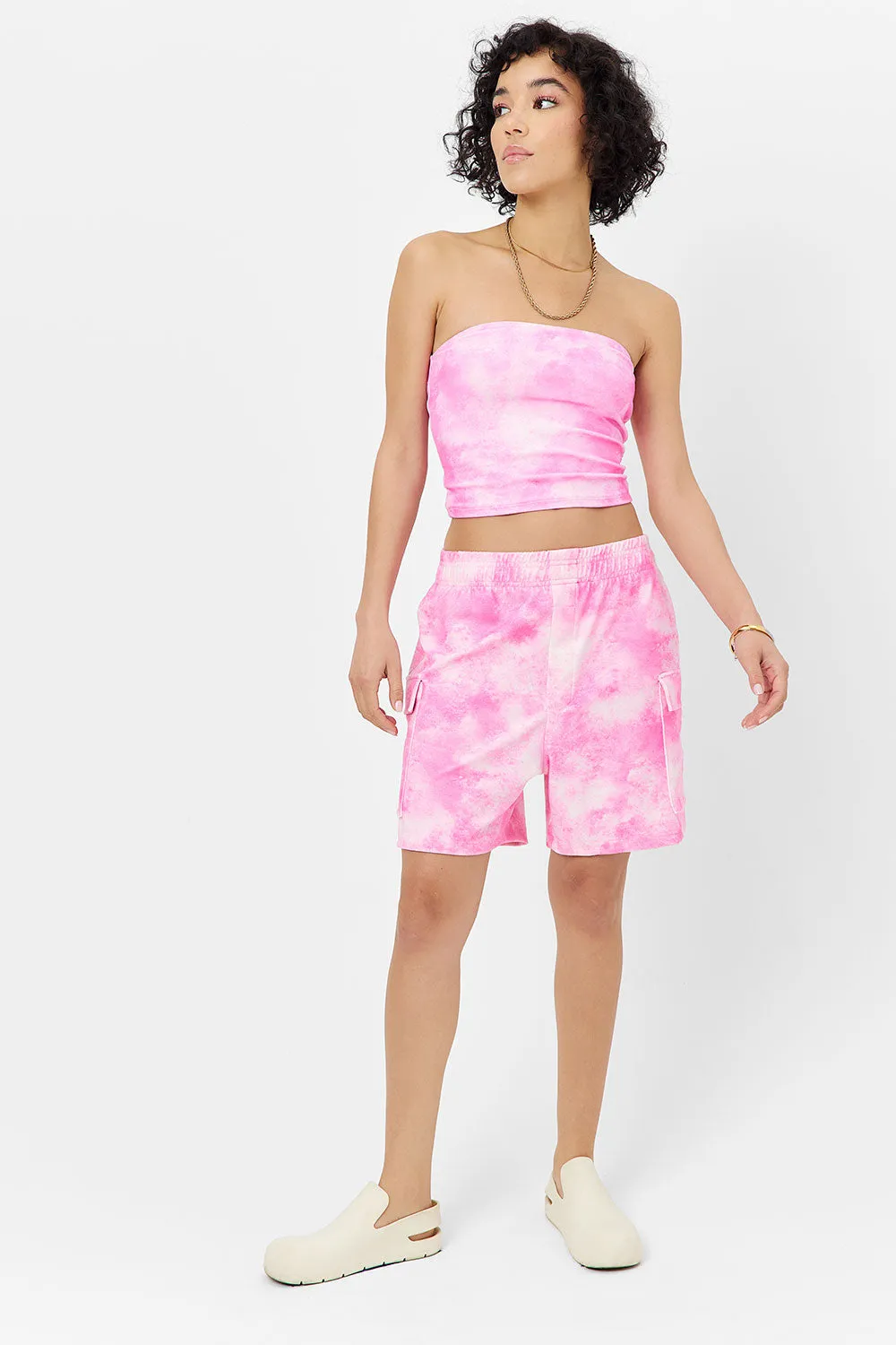 Harvey Terry Shorts - Distorted Pink Dye