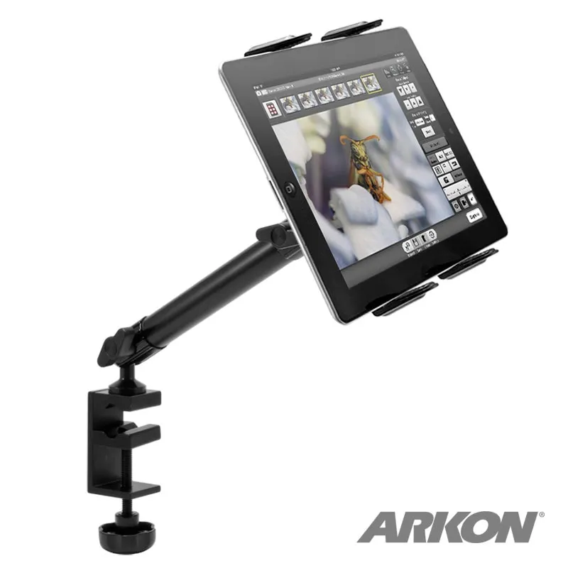 Slim-Grip® Tablet Holder with Clamp Base and Extension Arm